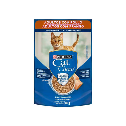 Sobres de Alimento Húmedo Cat Chow Adulto Pollo 15 un.