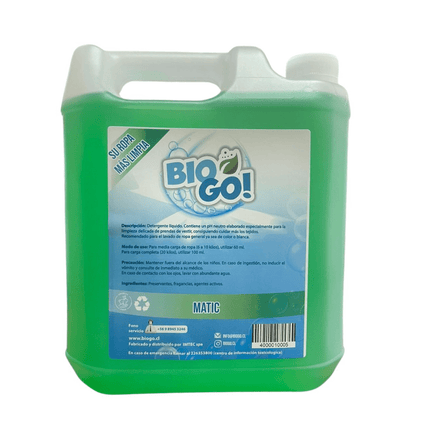 Detergente Liquido BioGo Matic 5 Litros Biodegrabable Unidad