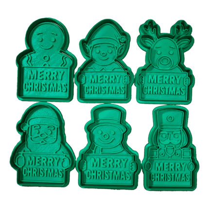 Juego de Cortadores de Galletas Navideñas (PACK 6 UN)