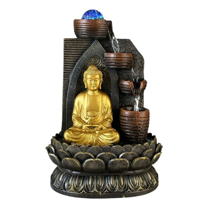 Fuente Agua Mesa Buda Luz Decoración Relajación Hogar Jhn