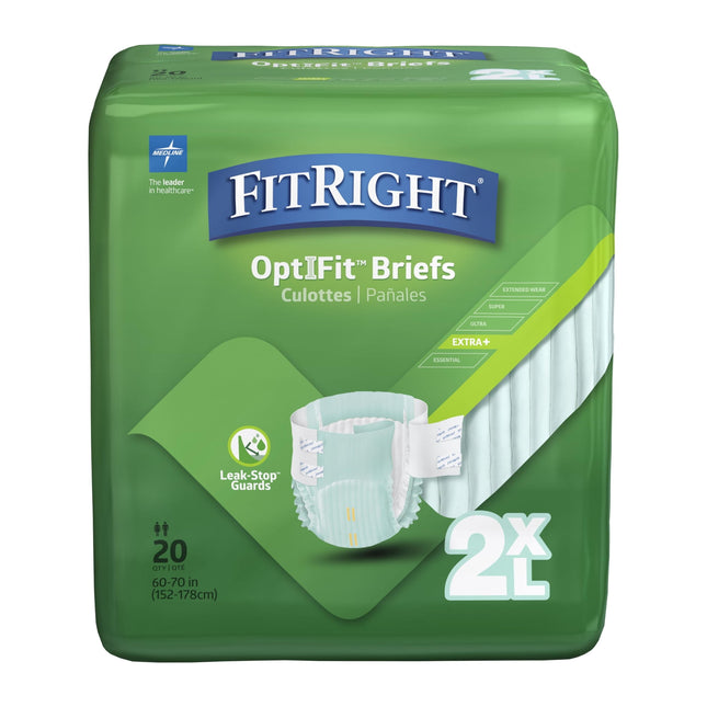 Pañales para adultos FitRight Extra+, gran absorbencia, 2XL, 80 unidades