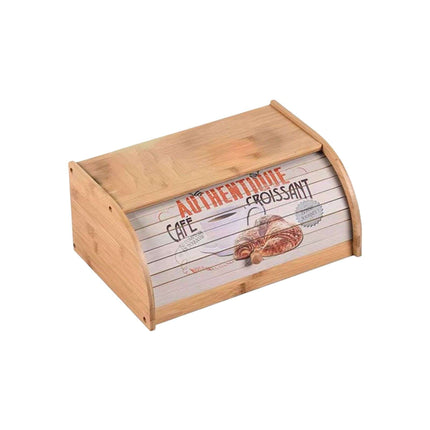 Panera Caja Madera Cesta De Pan Cuadrada 38x26cm