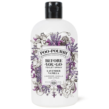 Spray de baño Poo-Pourri Before-You-Go, lavanda y vainilla, 473 ml