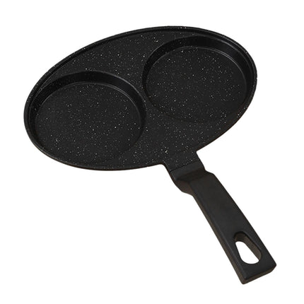 Sartén Para Huevos, Freidora De Aceite, Olla Para Cocinar, Olla Para Carne, Suministros De Cocina, Sartén Antiadherente, 2 Agujeros, Negro