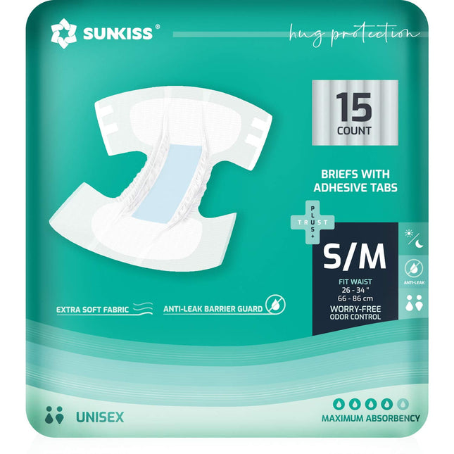 Pañales para adultos SUNKISS TrustPlus con máxima capacidad de absorción