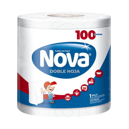 Toalla de Papel Doble Hoja 100 m Gigante Bolsa, 1 Un