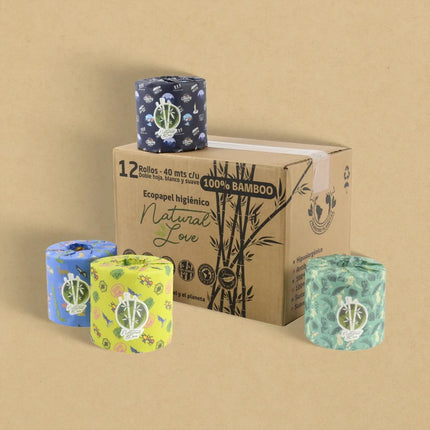 Papel Higienico Eco Bambu Doble Hoja 40 m - 12un