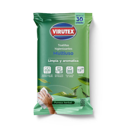 Wipes Toallas Humedas Higienizantes Herbal, 30 Un