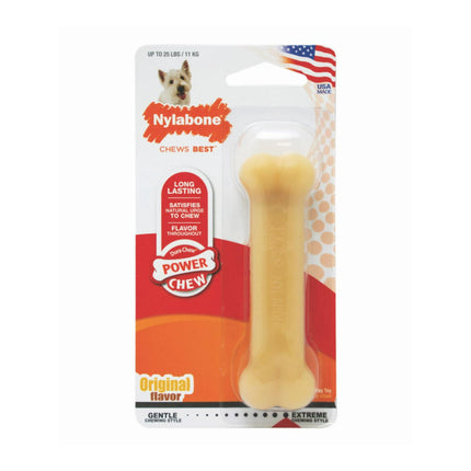 Juguete Hueso Nylabone sabor a Pollo Talla M 11 KG amarillo
