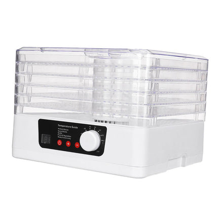 Máquina Eléctrica Para Alimentos Y Frutas, 5 Bandejas, Grande, Reutilizable, Para Cocina, Alimentos Para Mascotas, Blanco