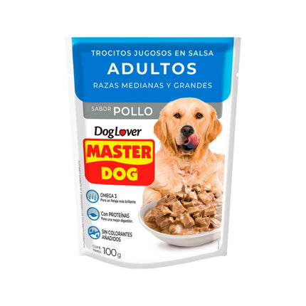 Sobres de Alimento Húmedo Master Dog Pollo 20 un.