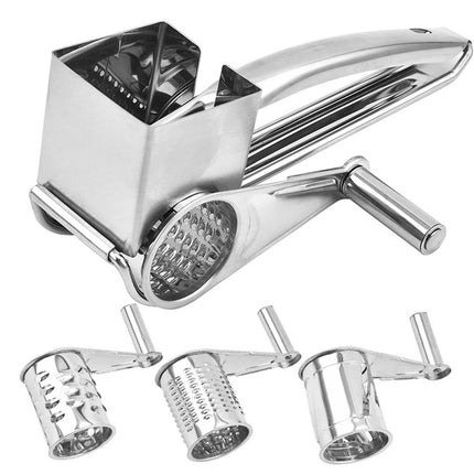 Ralladores De Queso Giratorios Para Trituradora Manual Para Especias, Frutas, Verduras, 3 Cuchillas
