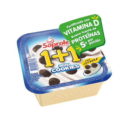 Yoghurt con Cereal 1+1 Mini Cookies, 140 g - Soprole | Apishop