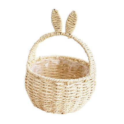 Cesta Linda Del Almacenamiento Del Regalo De Los Dulces De Los Huevos De Pascua 18x28cm Para La Cuerda De Papel De Las Decoraciones Del Cuarto De Niños