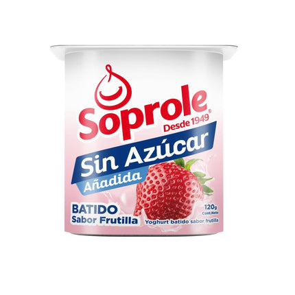 Yoghurt  Batido Sin Azúcar Sabor Frutilla Pote, 120 g | Apishop