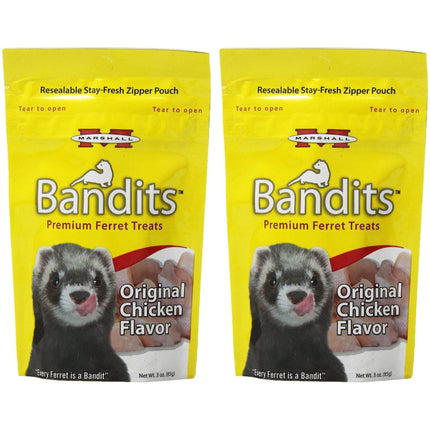 Ferret Treats Marshall Bandit sabor pollo, 90 ml, paquete de 2 unidades