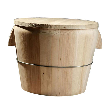 Tazón De Madera Para Mezclar Arroz Y Sushi Hangiri, Ganga Japonesa, Con Tapa, Portátil, 21cm