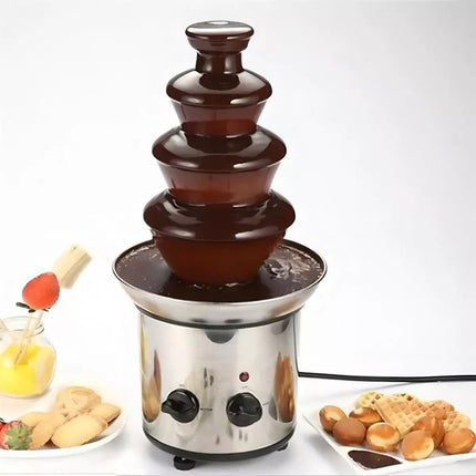 Cascada Fuente De Chocolate Fondue Acero Inoxidable 4 Niveles