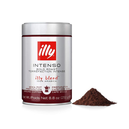 Café molido illy Moka 100% Arábica Intenso Dark Roast 250 g