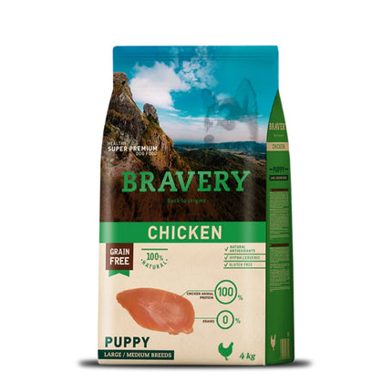 Alimento Super Premium Para Perros Cachorros Razas Medianas y Grandes Sabor Pollo 4 kg
