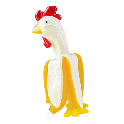 Estatuas De Pollo Y Plátano, Esculturas De Gallina, Figuras De Resina De Gallo, 3,7x4x7,15 Cm