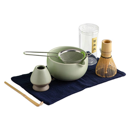 Juego De Té Matcha Japonés De 6x, Cuenco De Cerámica Matcha Para Casa De Té, Restaurante, Hogar, Verde