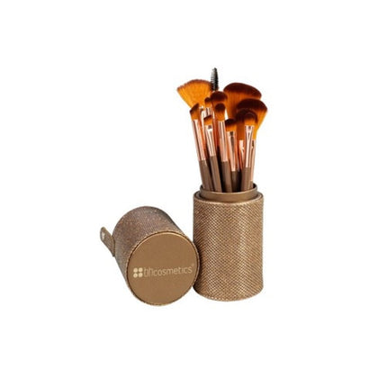 Set de brochas BAYCHEER Shimmering Bronze de 12 piezas sintéticas veganas