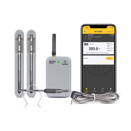 Termómetro inalámbrico para carne ThermoWorks RFX con 2 sondas