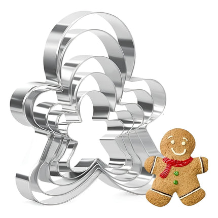 Set 4 Cortador Galletas Navidad Molde Galleta De Jengibre