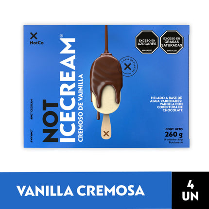 Helado Vegetal NotIcecream Vainilla 4unds Paleta Vegetal, 260 g - Notco | Apishop