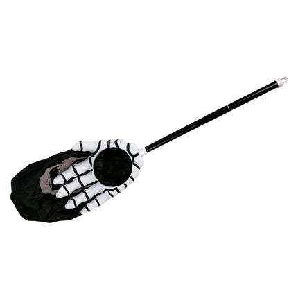 Gran Bolsa De Dulces De Halloween Decoración De Fiesta Con Asa Cesta Mano Prop Bar Negro