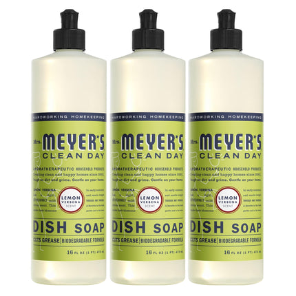 Jabón líquido para platos Mrs. MEYER'S CLEAN DAY Lemon Verbena 480 ml, paquete de 3