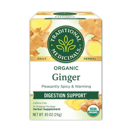Té Traditional Medicinals para digestión de jengibre orgánico, 16 bolsas