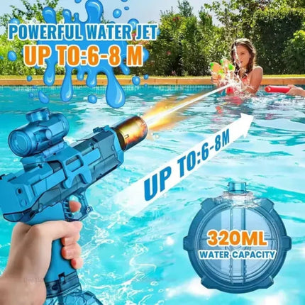 Pistola de agua eléctrica con luz, 300 ML