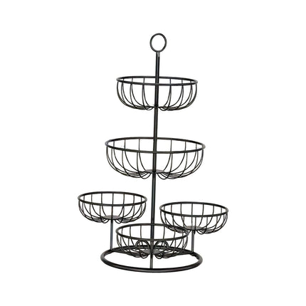 Cesta De Alambre De 5 Niveles Para Encimera, Cuenco Para Verduras, Para Almacenar Pan Y Cebollas