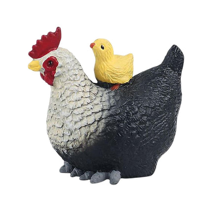 Figuras Simuladas De Pollo Y Pollito, Figuras De Aves De Corral, Juguetes De Animales De Granja, Adorno