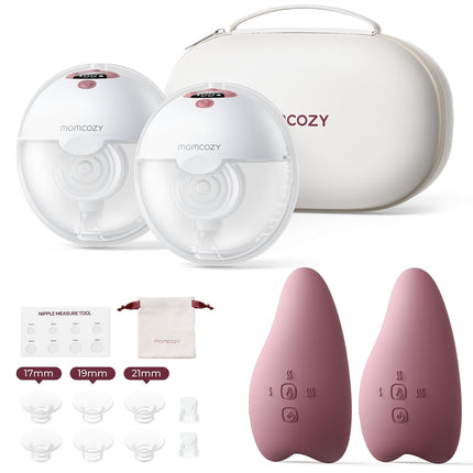 Bomba de Leche Momcozy M5 y Masajeador de Lactancia A1 Combo