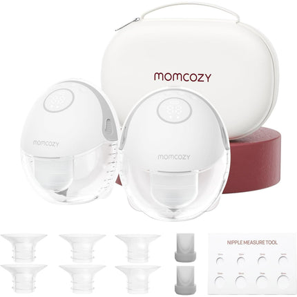 Momcozy Extractor de Leche Eléctrico Manos Libres Estilo Mobile Style | M6, Paquete de 2 Gris