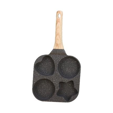 Sartén Antiadherente Para Huevos, Sartén Para Huevos Con 4 Agujeros, Sartén Para Tortilla Para Carne, Hamburguesa, Color Negro