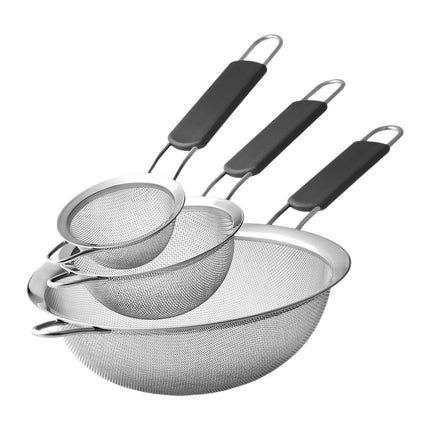 Tamiz Fino Para Preparación De Alimentos, Cocina, Arroz, 3 Piezas