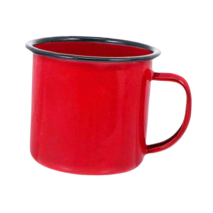 Taza De Café Esmaltada, Elegante, Fácil De Limpiar, Para Escritorio, Hogar, Dormitorio, Color Rojo