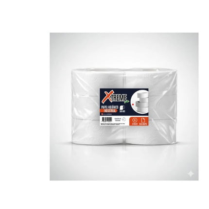 Papel Higiénico Jumbo Industrial Xtreme 6 Rollos x 500 Mts