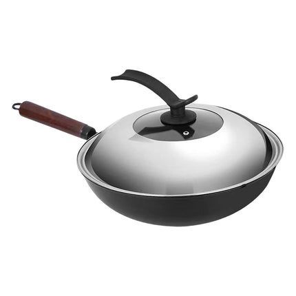 Sartén Con Mango Largo, Antiadherente, Sin Recubrimiento, Wok De Cocina Para Tortitas, Carne, 32cm Plana