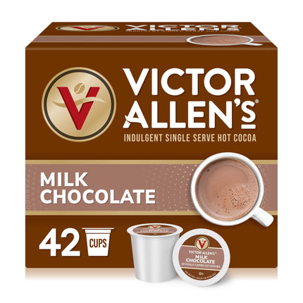 Café, chocolate caliente, chocolate con leche Victor Allen's, 42 K-cups