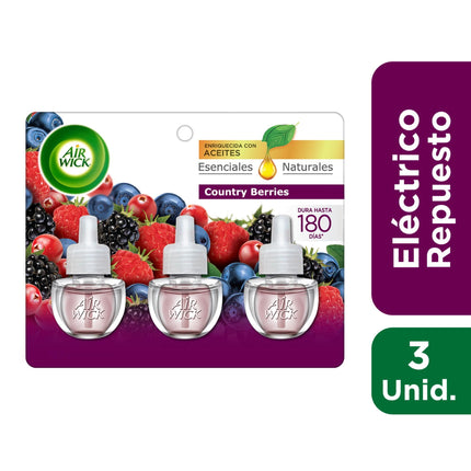 Desodorante Ambiental Kit Repuesto Eléctrico Aceite Country Berries Blister