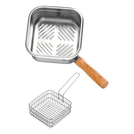 Olla Pequeña Para Freír De Acero Inoxidable Para Cocinar Papas Fritas Y Pescado