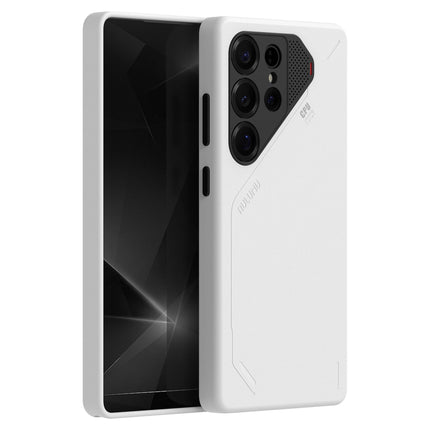 Funda de piel vegana para Aulumu S25 Ultra Galaxy con MagSafe, color blanco