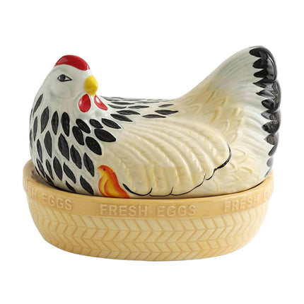 Diseño De Pollo Cesta De Almacenamiento De Huevos Recipiente De Almacenamiento De Huevo Para Cerámica De Verduras De Despensa Colorida