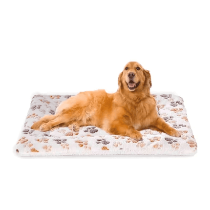Alfombrilla Suave Mascota Perro Gato Manta Acolchada 100x70cm Color Blanco