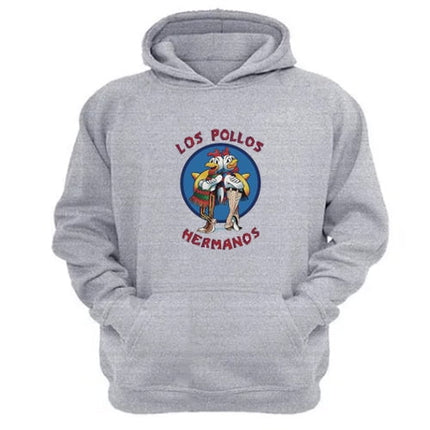 Polerón Canguro Los Pollos Hermanos Gris Claro Talla L Unisex
